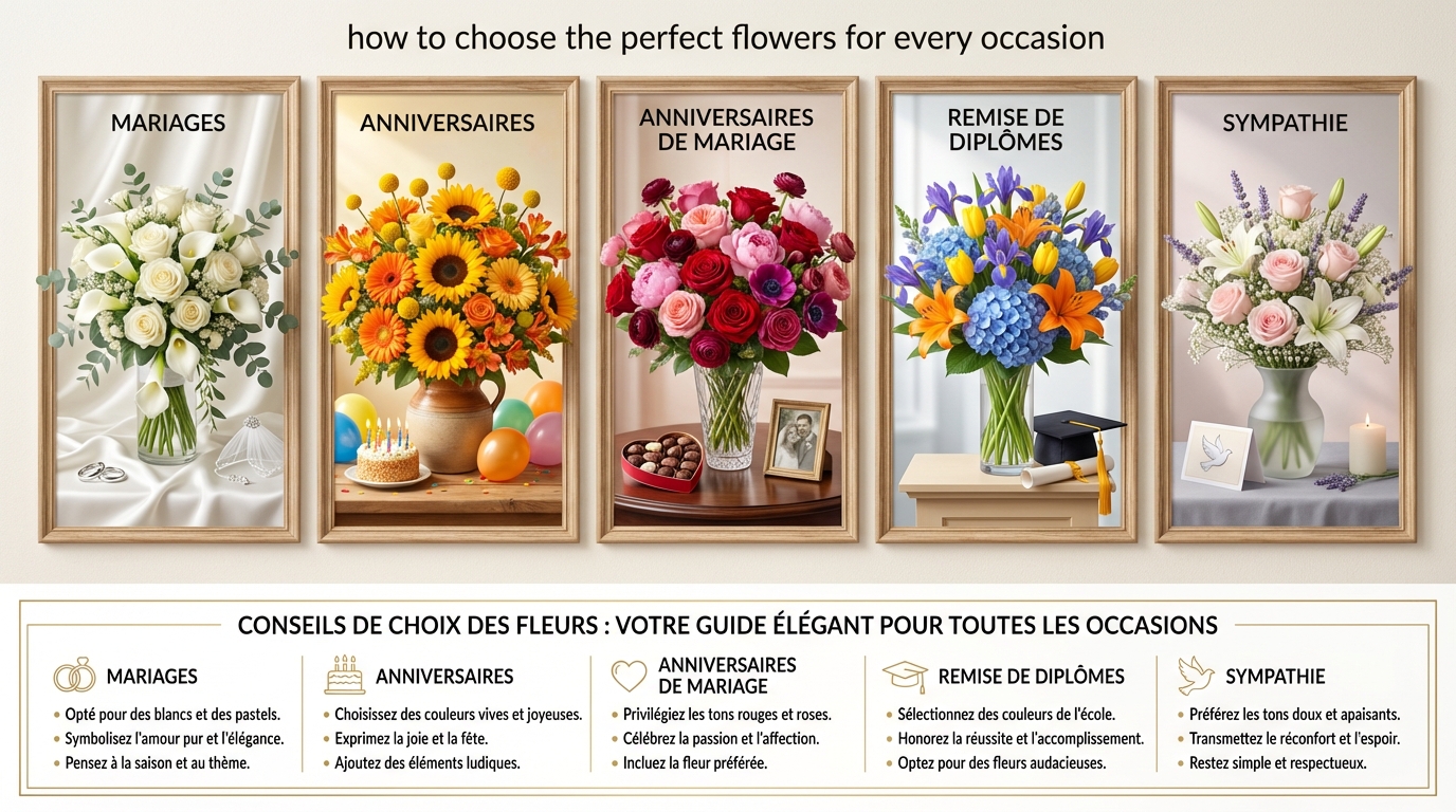 découvrez comment choisir les fleurs parfaites pour chaque occasion et apportez une touche d'élégance à vos moments spéciaux grâce à nos conseils experts.