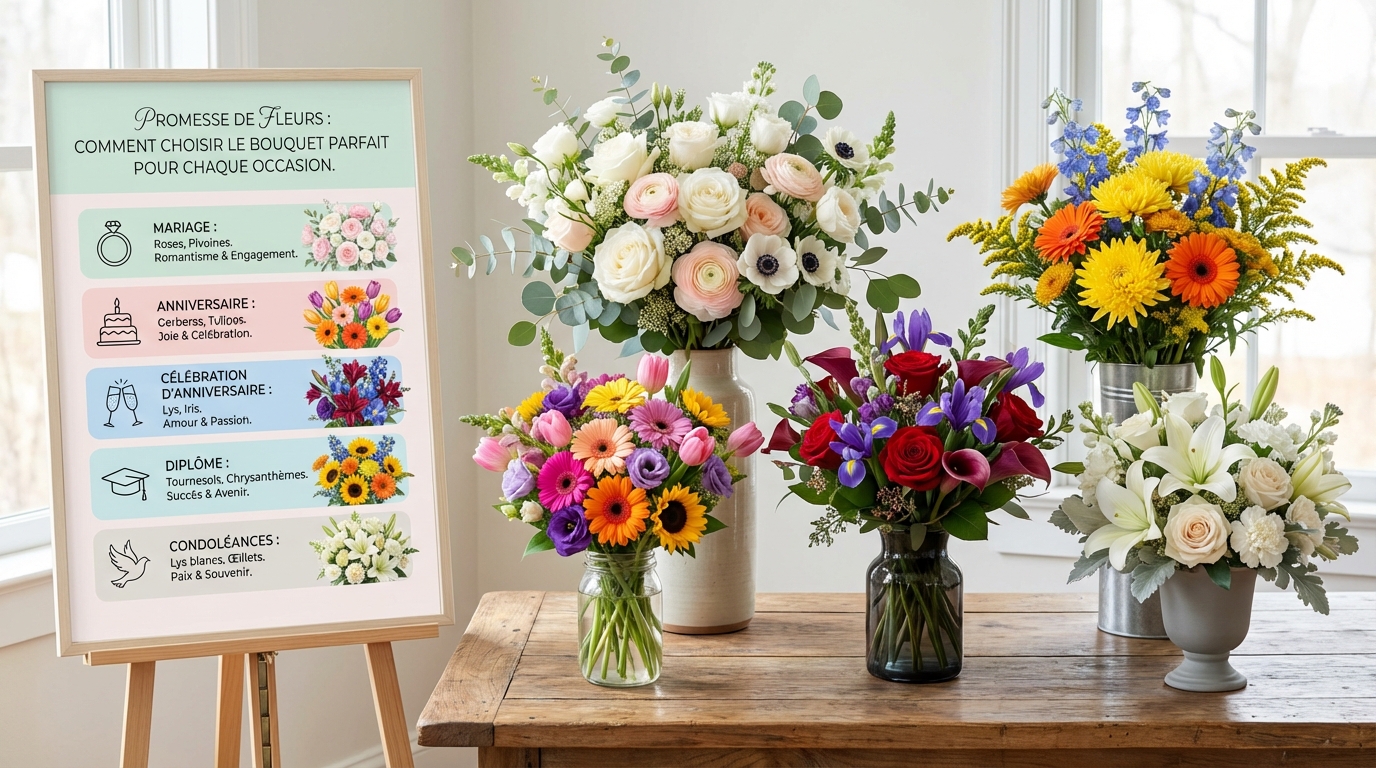 découvrez comment choisir le bouquet parfait pour chaque occasion avec promesse de fleurs. conseils et astuces pour offrir des fleurs qui font toujours plaisir.