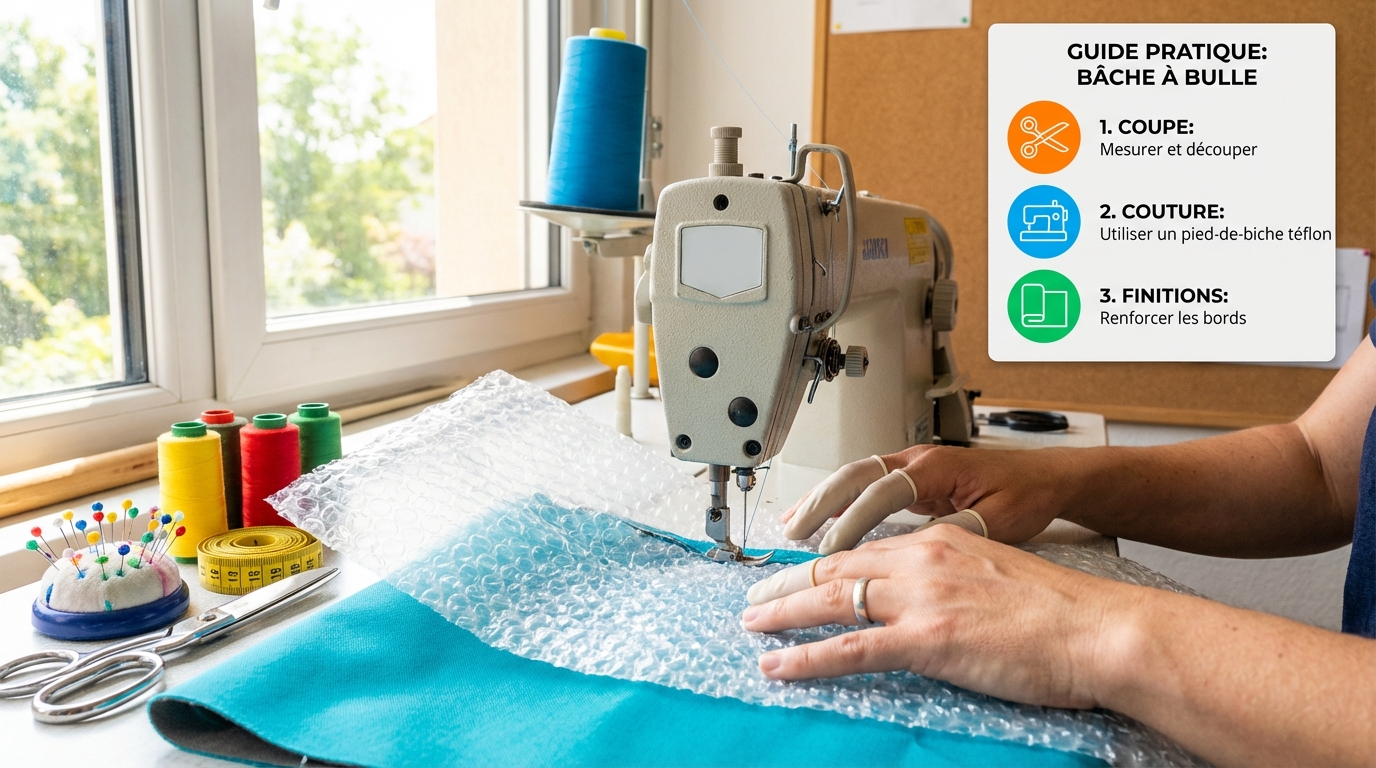 apprenez à coudre une bâche à bulle grâce à notre guide pratique complet, avec des astuces simples pour réussir votre projet facilement.