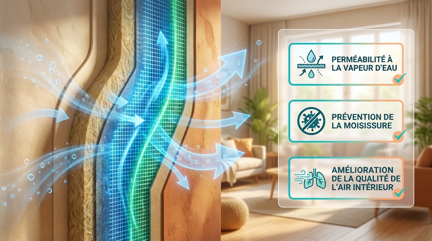 découvrez comment la toile de verre favorise la respiration des murs, améliorant ainsi la qualité de l'air et assurant un habitat sain et durable.