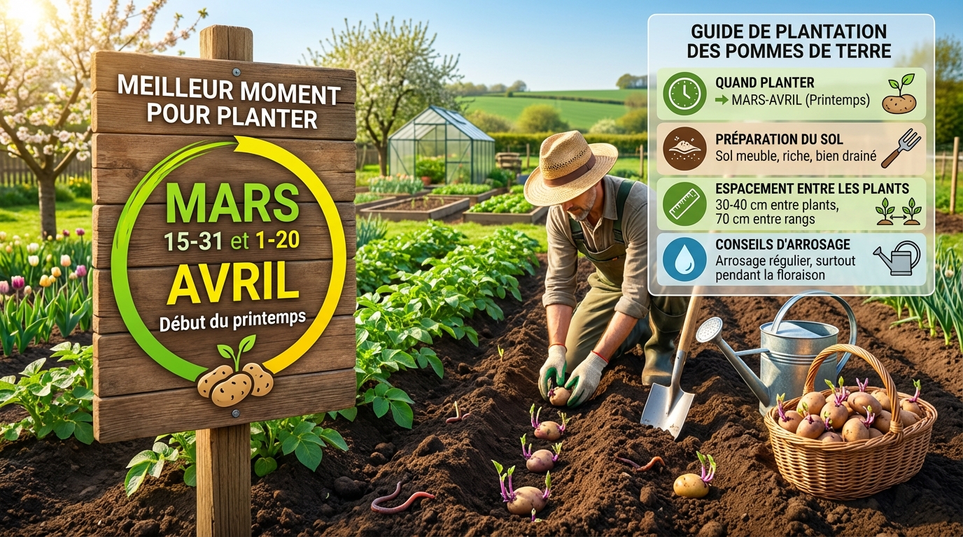 découvrez les meilleures périodes et techniques pour planter vos pommes de terre et garantir une récolte abondante et réussie dans votre jardin.