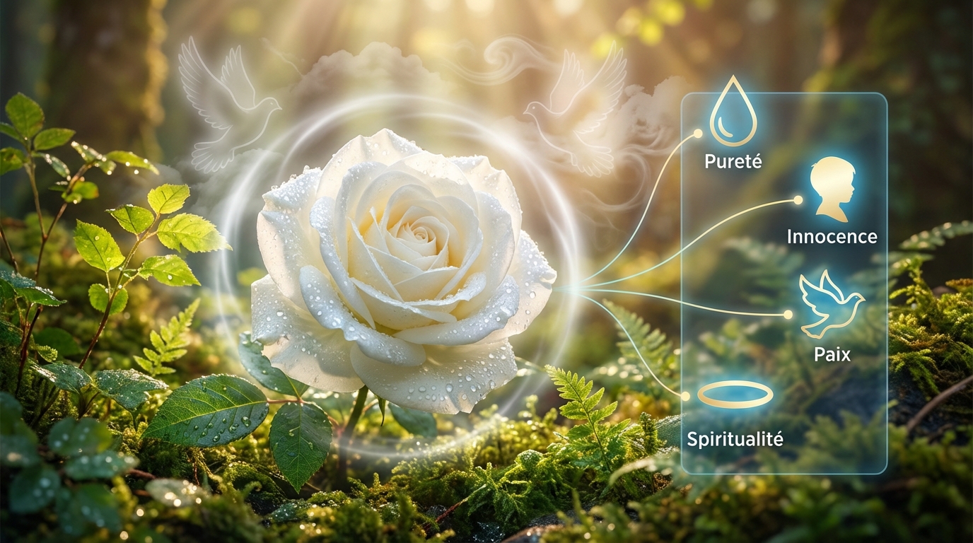 découvrez la signification de la rose blanche en symbolique, symbole de pureté, d'innocence et de paix dans différentes cultures et traditions.
