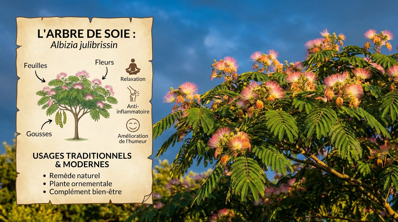 découvrez tout sur l'arbre à soie, ses caractéristiques uniques et les nombreux bienfaits qu'il offre pour la santé et le bien-être.