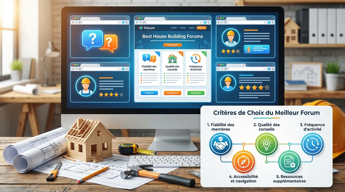 découvrez nos conseils pour choisir le meilleur forum dédié à la construction de maison, et trouvez des informations fiables, des avis d'experts et des échanges utiles pour mener à bien votre projet.